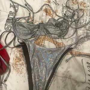 Metallic swimwear bikini